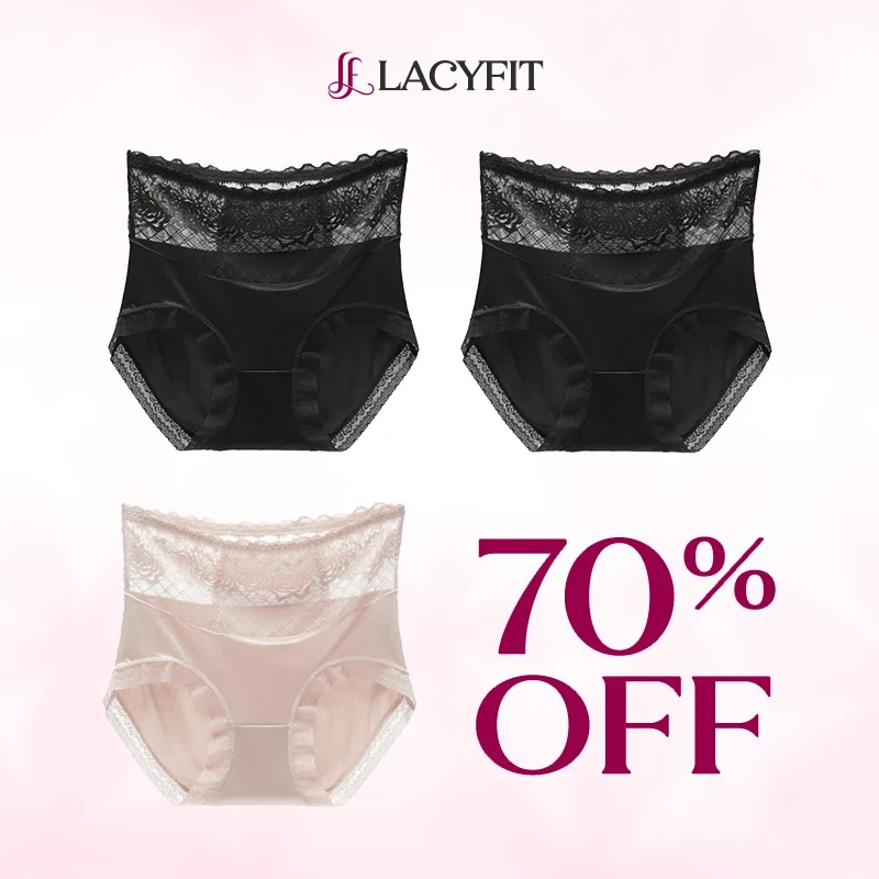 LacyFit - LAST DAY SALE 70% OFF - Silky Comfort High Waist Hiplift Panties