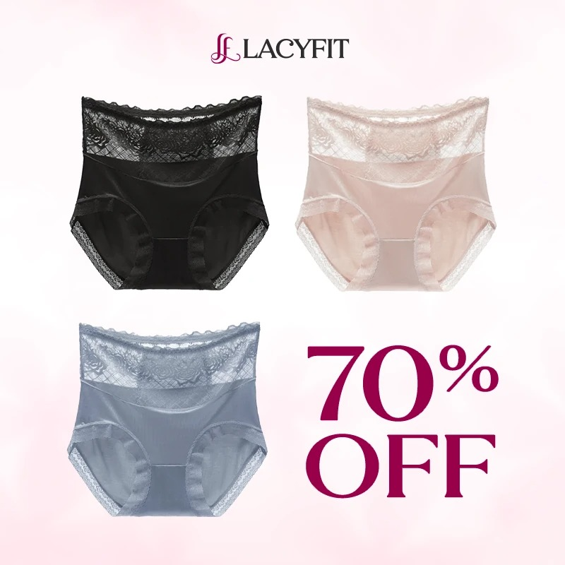 LacyFit - LAST DAY SALE 70% OFF - Silky Comfort High Waist Hiplift Panties