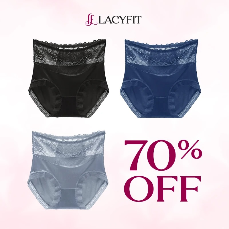 LacyFit - LAST DAY SALE 70% OFF - Silky Comfort High Waist Hiplift Panties