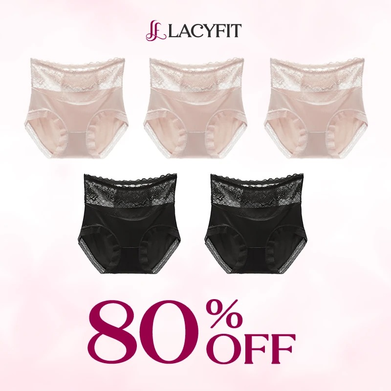 LacyFit - LAST DAY SALE 70% OFF - Silky Comfort High Waist Hiplift Panties