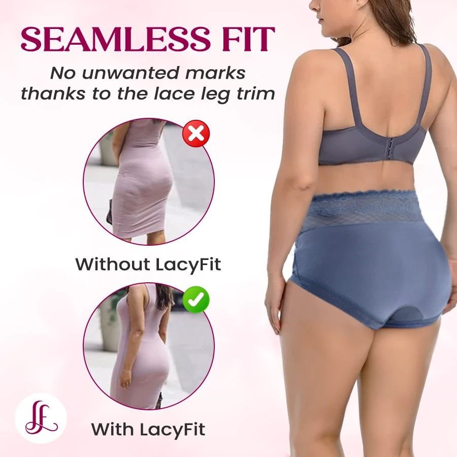 LacyFit - LAST DAY SALE 70% OFF - Silky Comfort High Waist Hiplift Panties